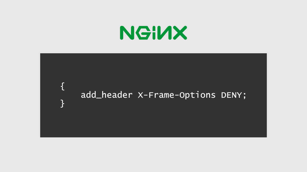 Config for X-Frame-Options for the web