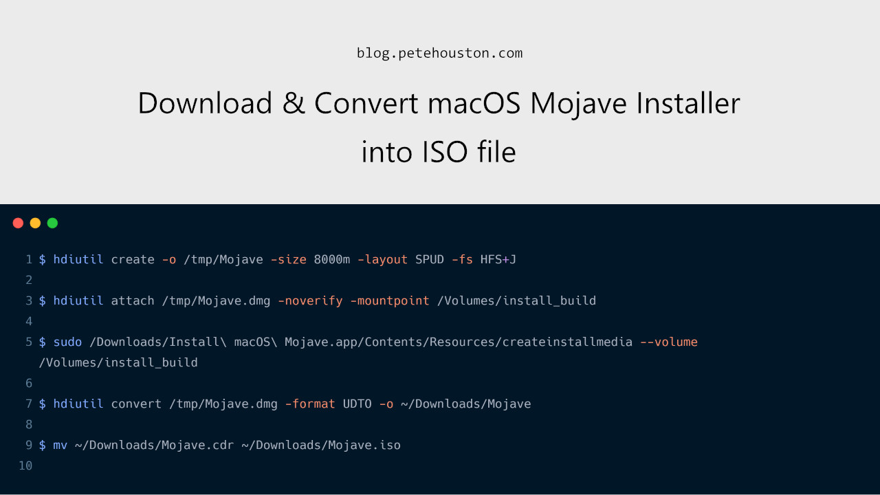 mojave installer download