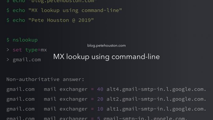 MX lookup using command-line