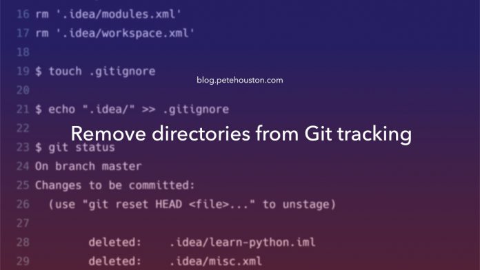 Remove directories from Git tracking