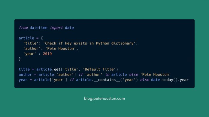 Check if key exists in Python dictionary