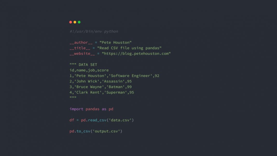 Read CSV file using pandas