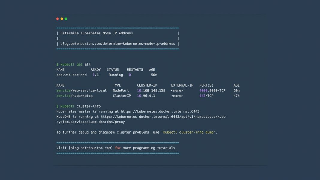 Determine Kubernetes Node IP Address