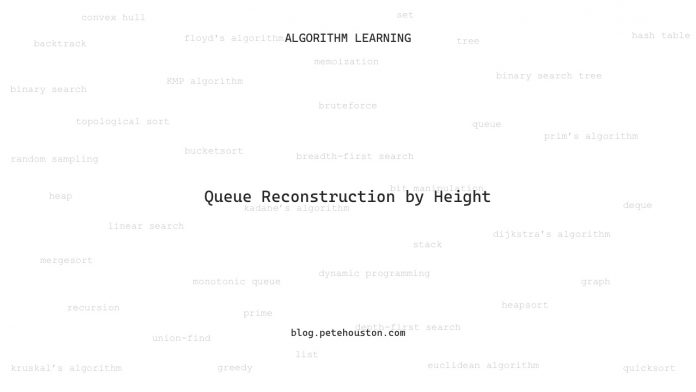 Queue Reconstruction by Height