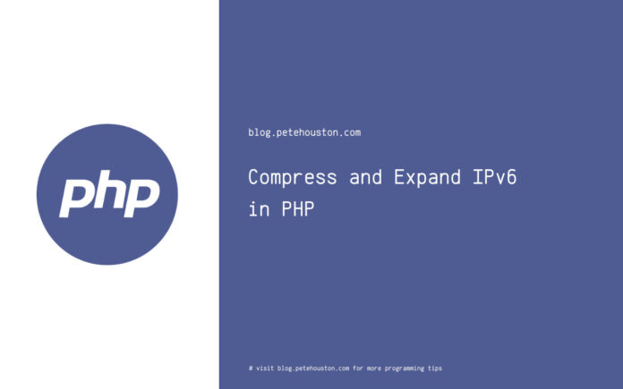 Compress and expand IPv6 in PHP
