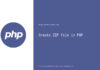 Create zip file in PHP Create zip file in PHP