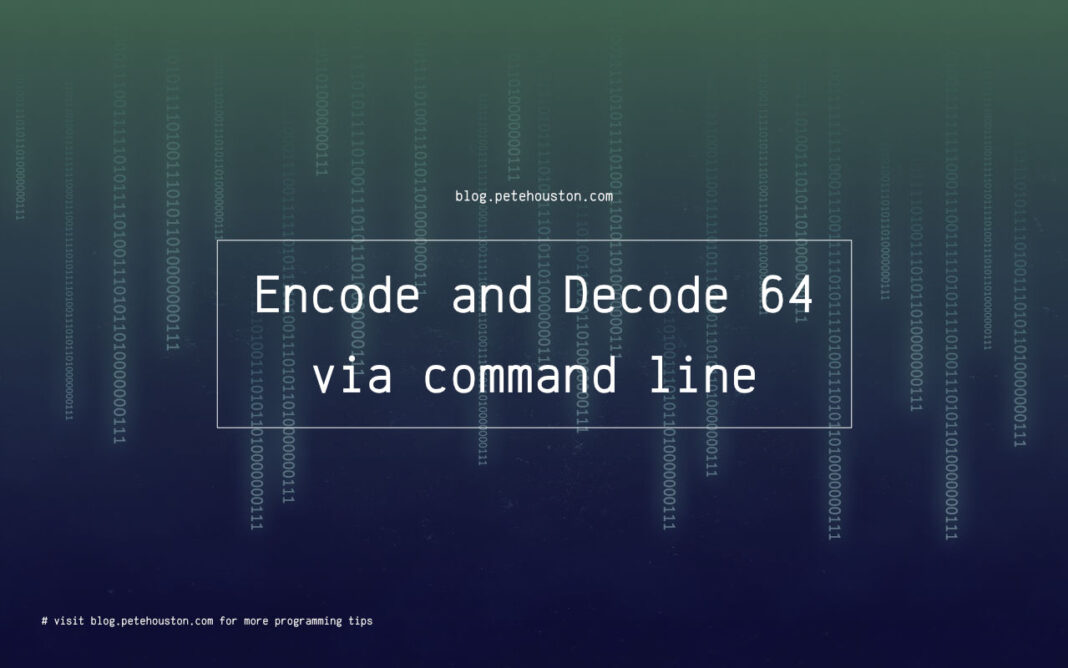 Encode and decode Base64 via command line