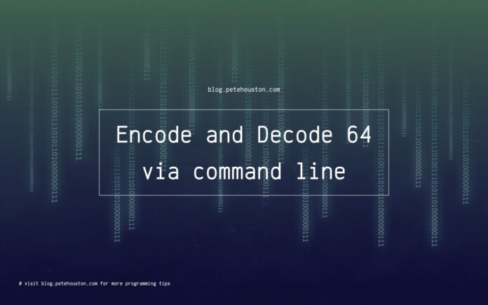Encode and decode Base64 via command line
