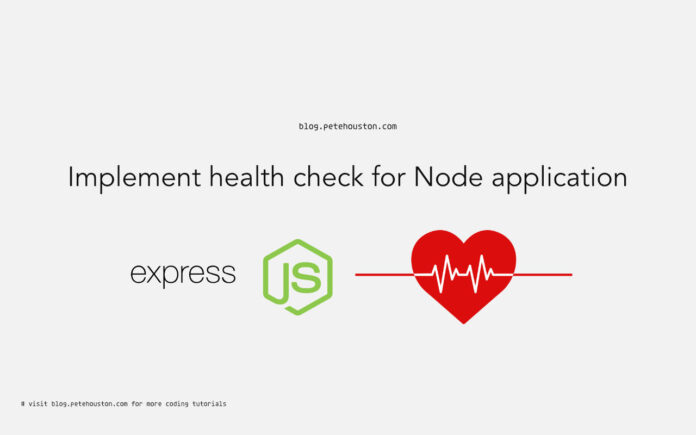 Implement health check for Node application