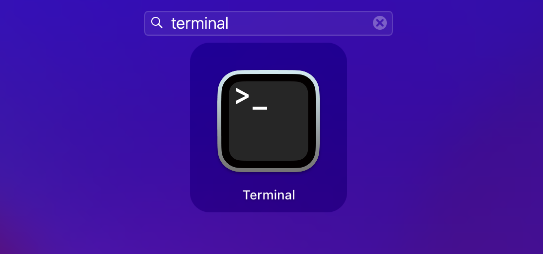 Launch Terminal application