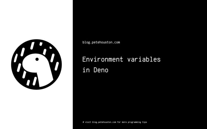 Handling environment variables in Deno is well-supported, this is how you to do it.