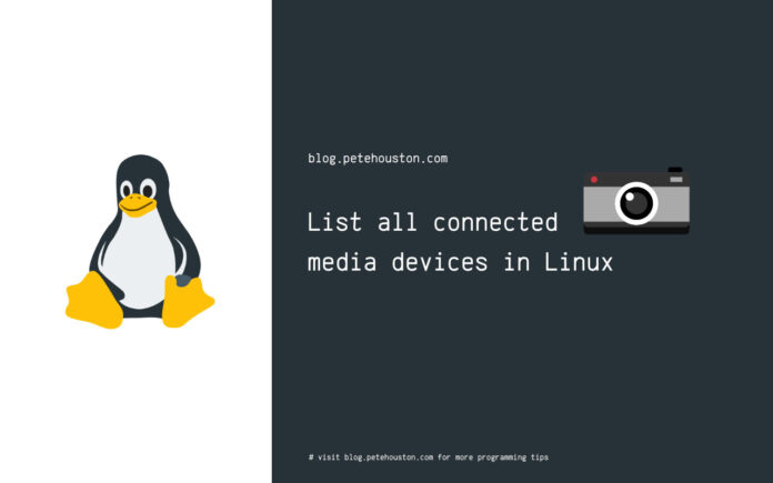 List all connected media devices in Linux